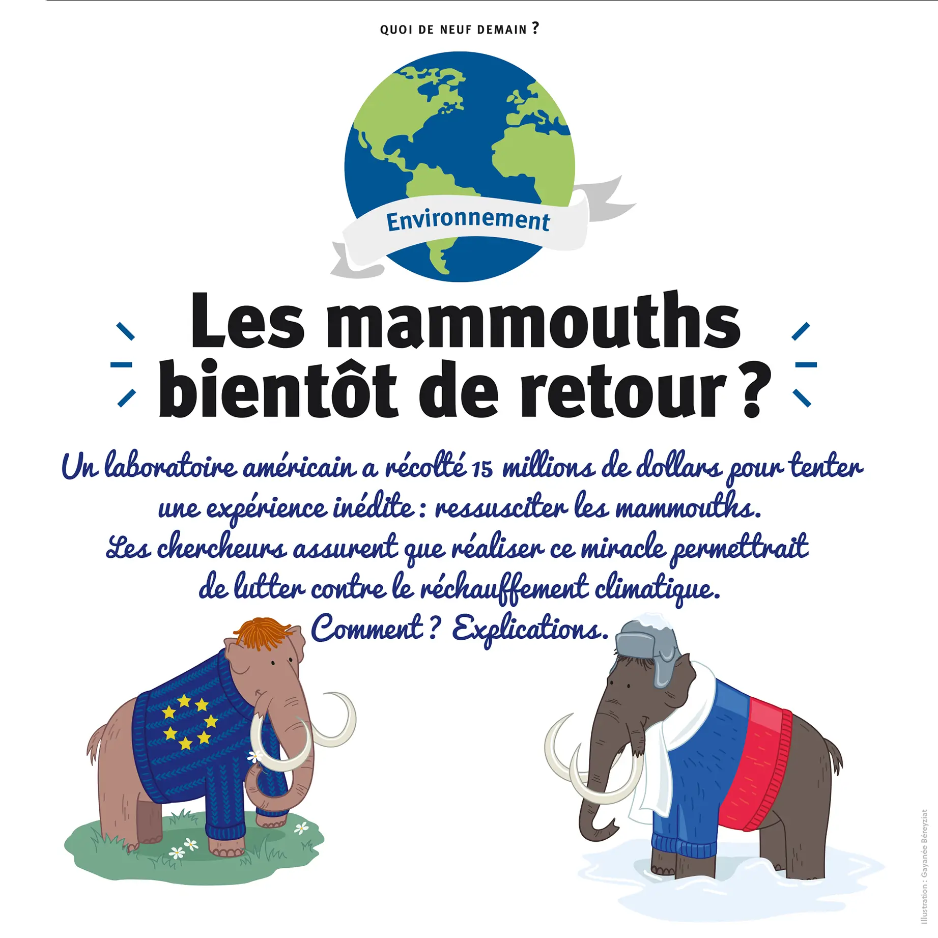 Les mammouths bientôt de retour